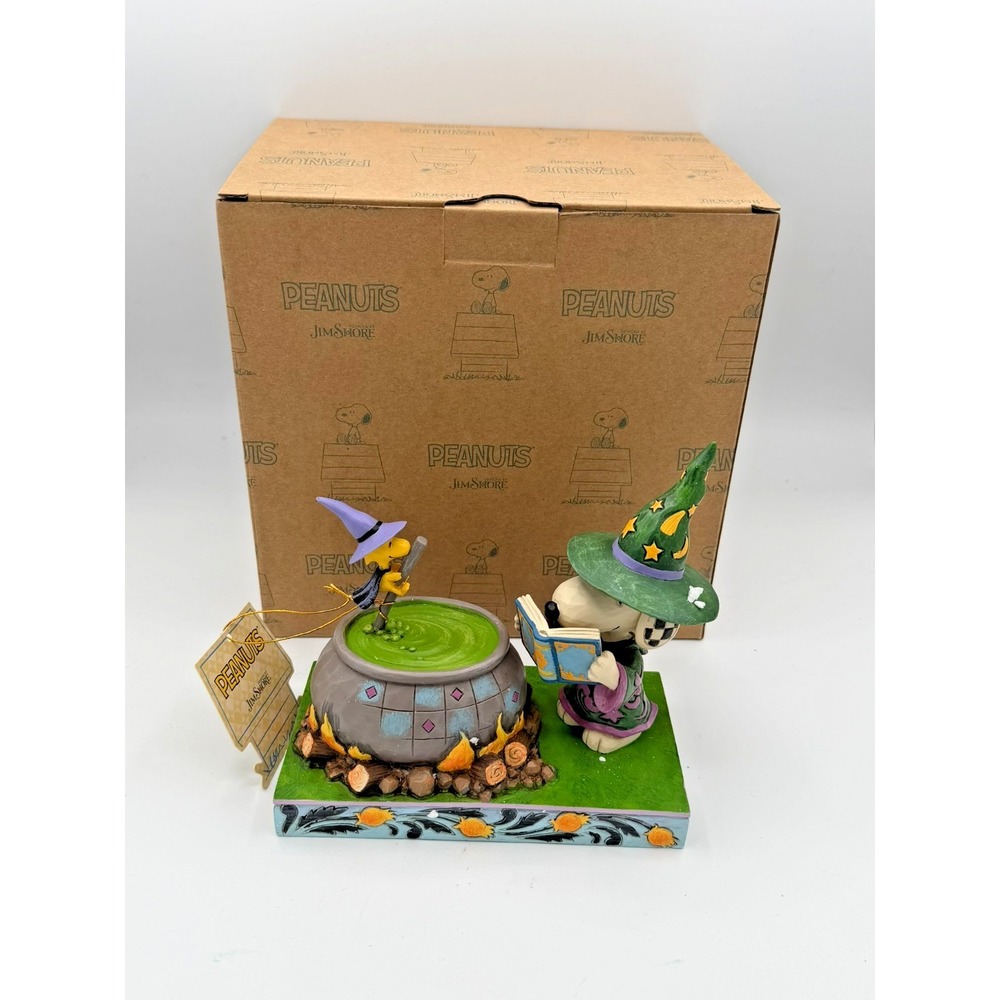 Jim Shore Peanuts Bewitching Beagle Snoopy Woodstock Witch 6008964 w Box